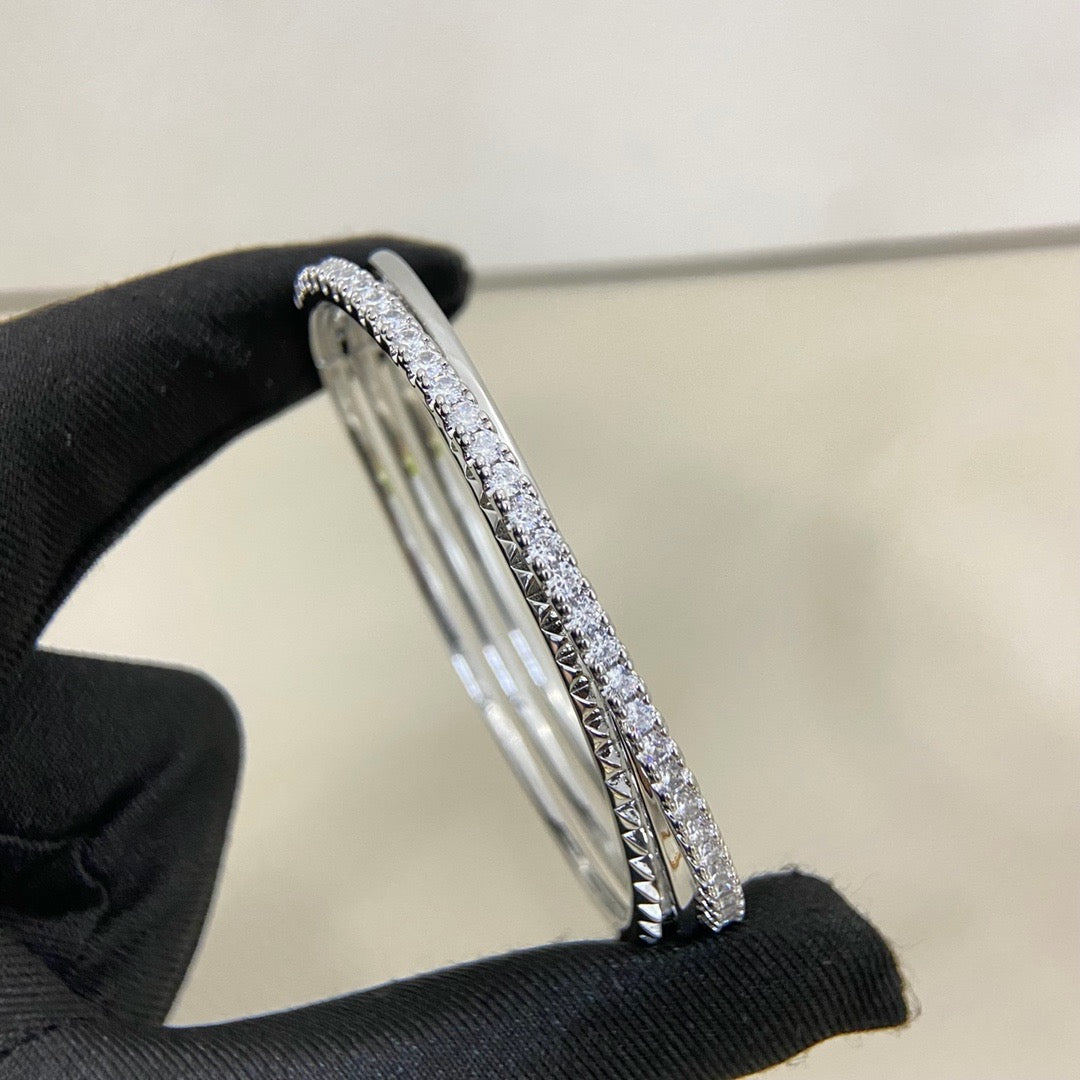[Gaonasi Jewelry]ETINCELLE HALF-PAVED DIAMOND BRACELET