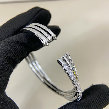 [Gaonasi Jewelry]ETINCELLE HALF-PAVED DIAMOND BRACELET