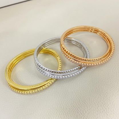 [Gaonasi Jewelry]ETINCELLE HALF-PAVED DIAMOND BRACELET