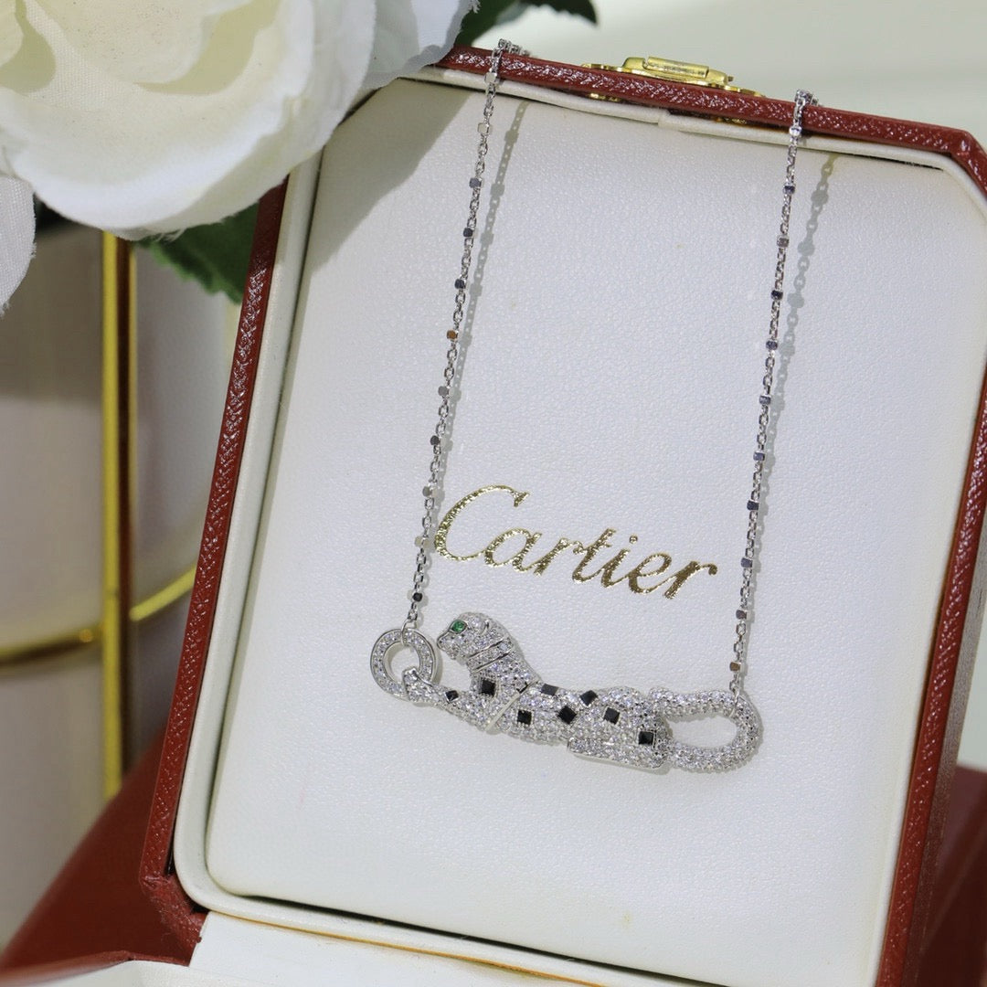 [Gaonasi Jewelry]PANTHERE PAVED DIAMOND NECKLACE