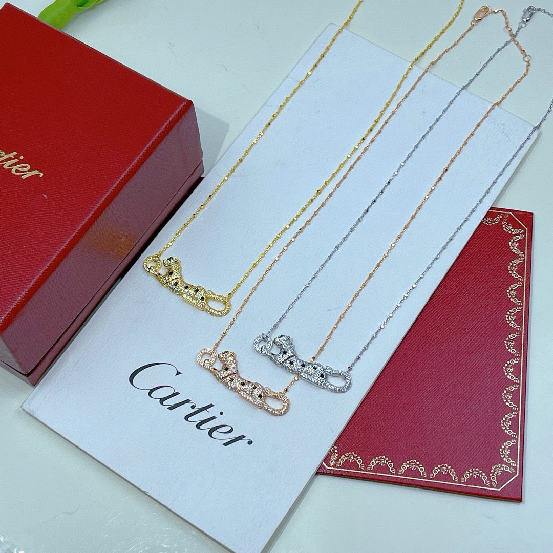 [Gaonasi Jewelry]PANTHERE PAVED DIAMOND NECKLACE