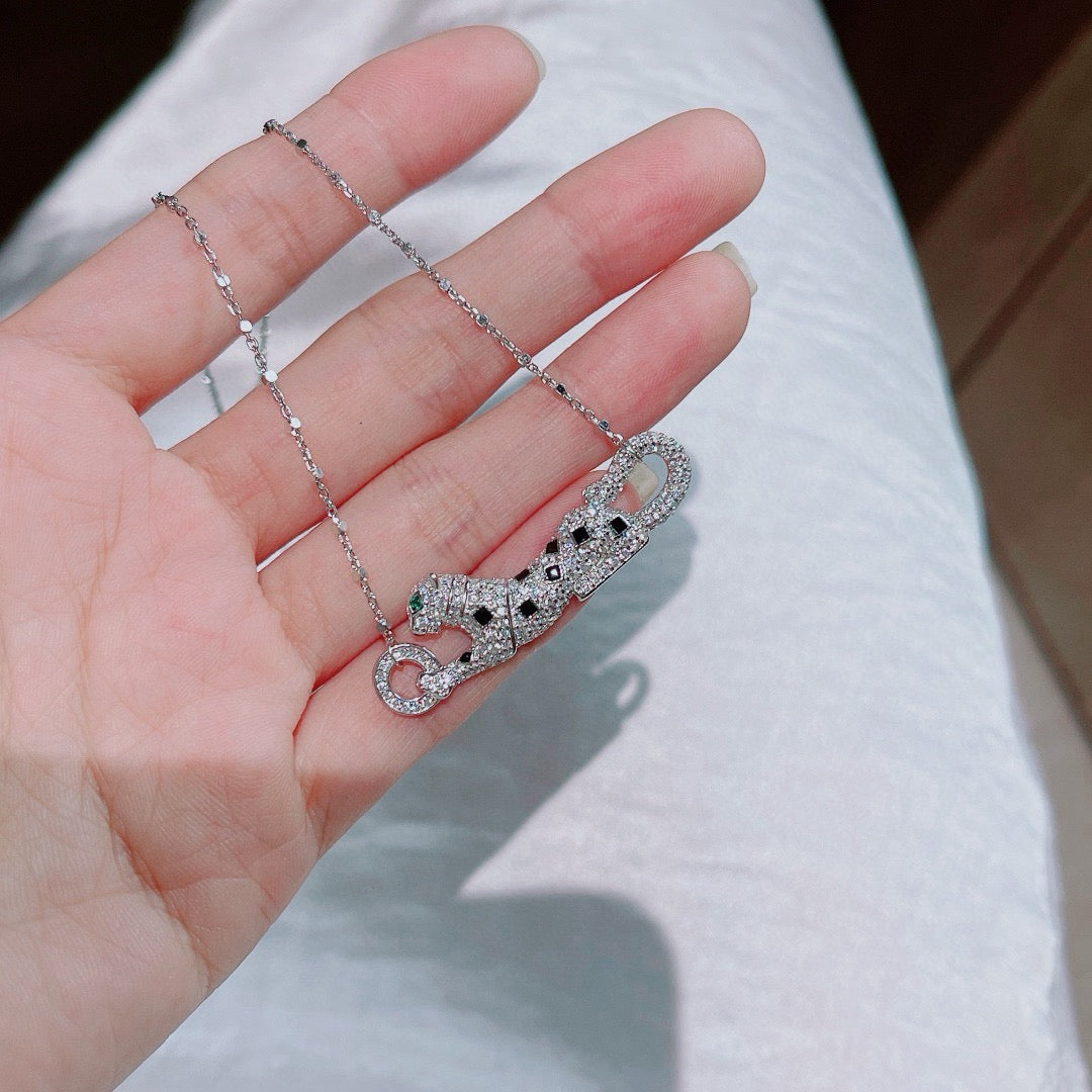 [Gaonasi Jewelry]PANTHERE PAVED DIAMOND NECKLACE