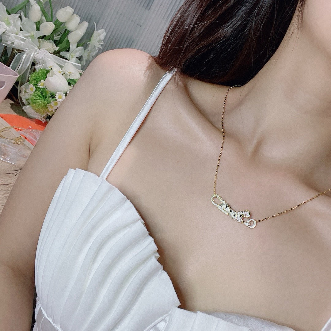 [Gaonasi Jewelry]PANTHERE PAVED DIAMOND NECKLACE