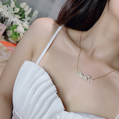 [Gaonasi Jewelry]PANTHERE PAVED DIAMOND NECKLACE