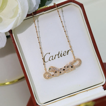 [Gaonasi Jewelry]PANTHERE PAVED DIAMOND NECKLACE