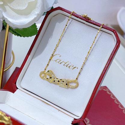 [Gaonasi Jewelry]PANTHERE PAVED DIAMOND NECKLACE