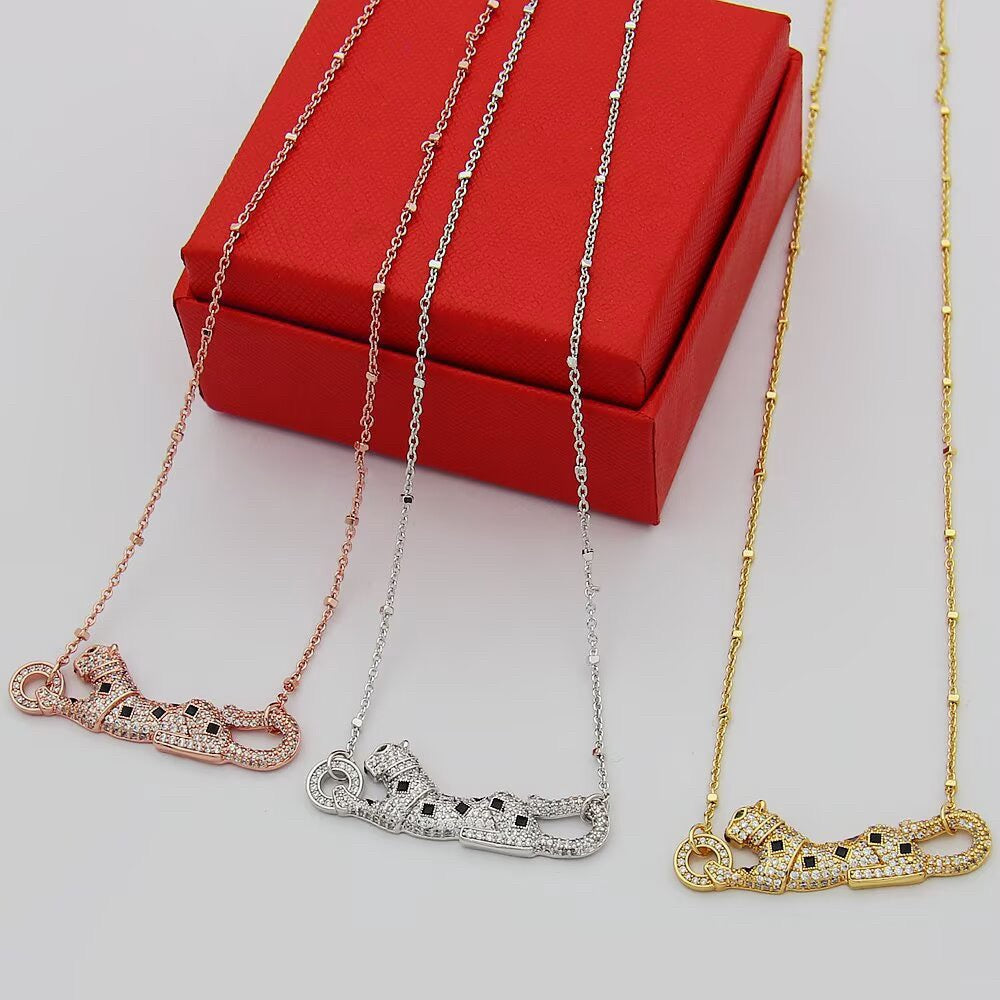 [Gaonasi Jewelry]PANTHERE PAVED DIAMOND NECKLACE