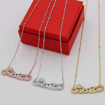 [Gaonasi Jewelry]PANTHERE PAVED DIAMOND NECKLACE