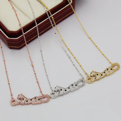 [Gaonasi Jewelry]PANTHERE PAVED DIAMOND NECKLACE