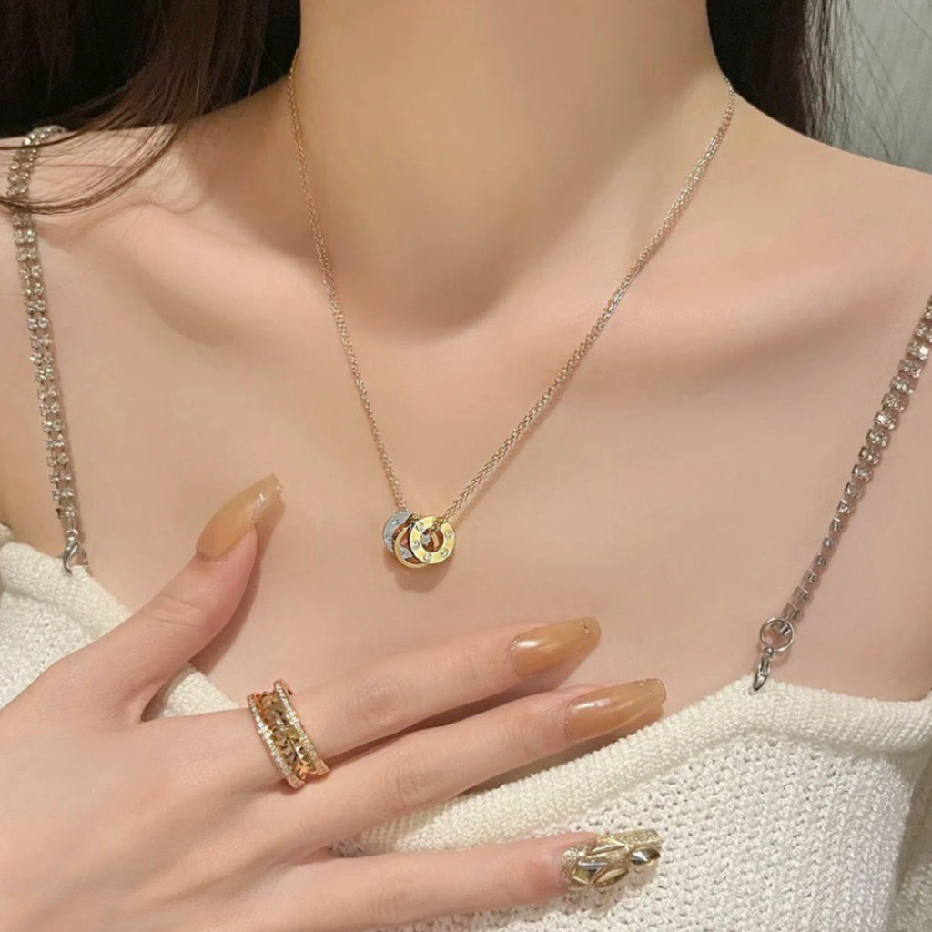[Gaonasi Jewelry]LOVE 6 DIAMOND PENDANT NECKLACE