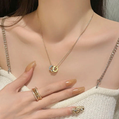 [Gaonasi Jewelry]LOVE 6 DIAMOND PENDANT NECKLACE