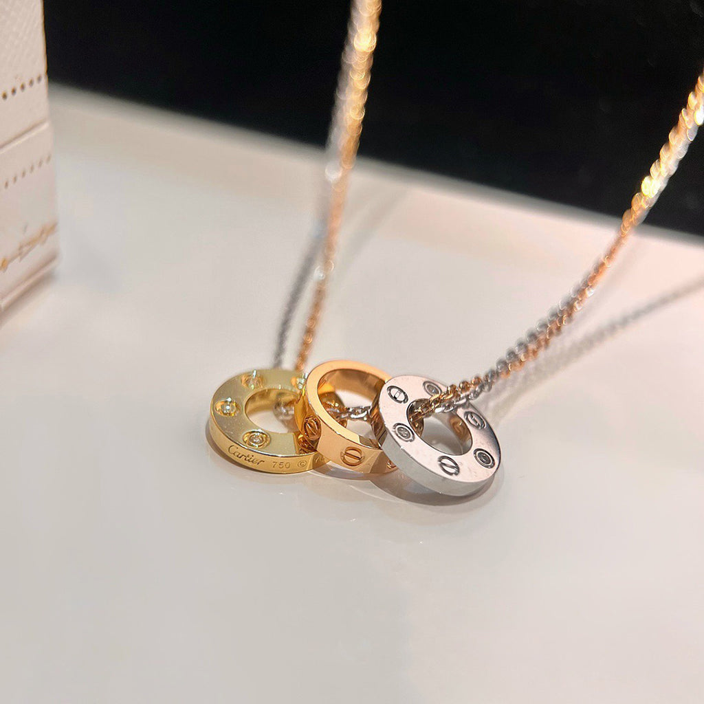[Gaonasi Jewelry]LOVE 6 DIAMOND PENDANT NECKLACE