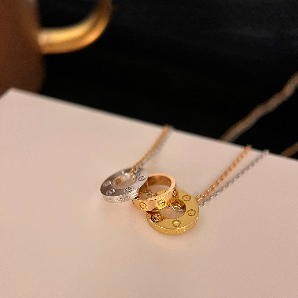 [Gaonasi Jewelry]LOVE 6 DIAMOND PENDANT NECKLACE