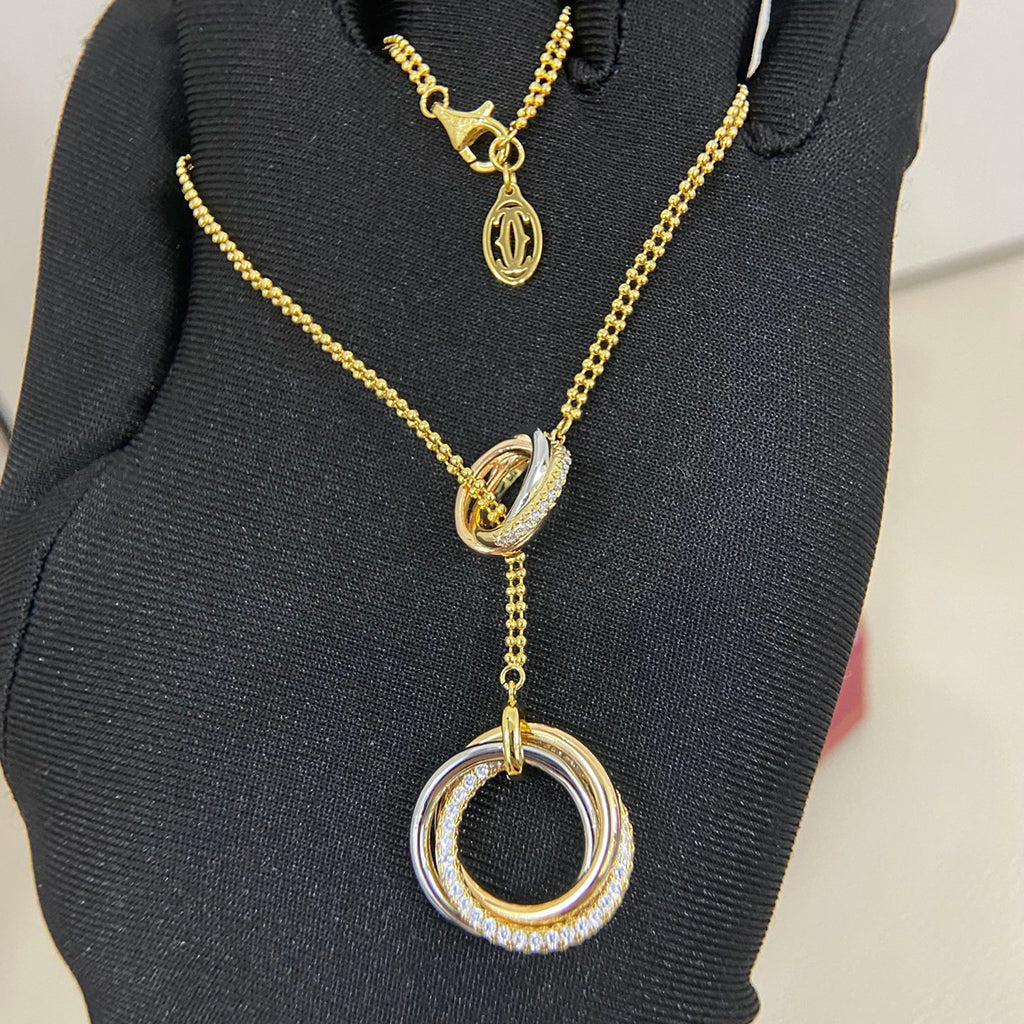 [Gaonasi Jewelry]TRINITY DIAMONDS NECKLACE