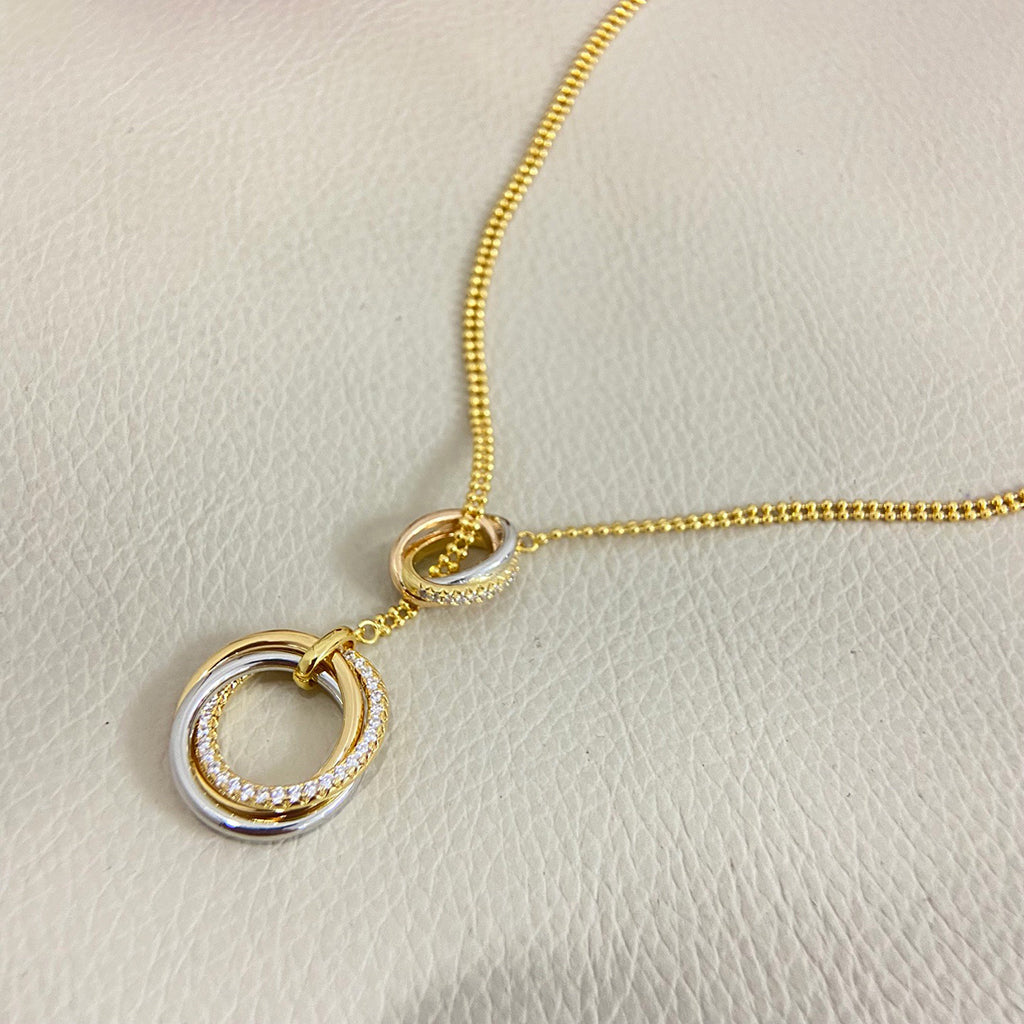 [Gaonasi Jewelry]TRINITY DIAMONDS NECKLACE