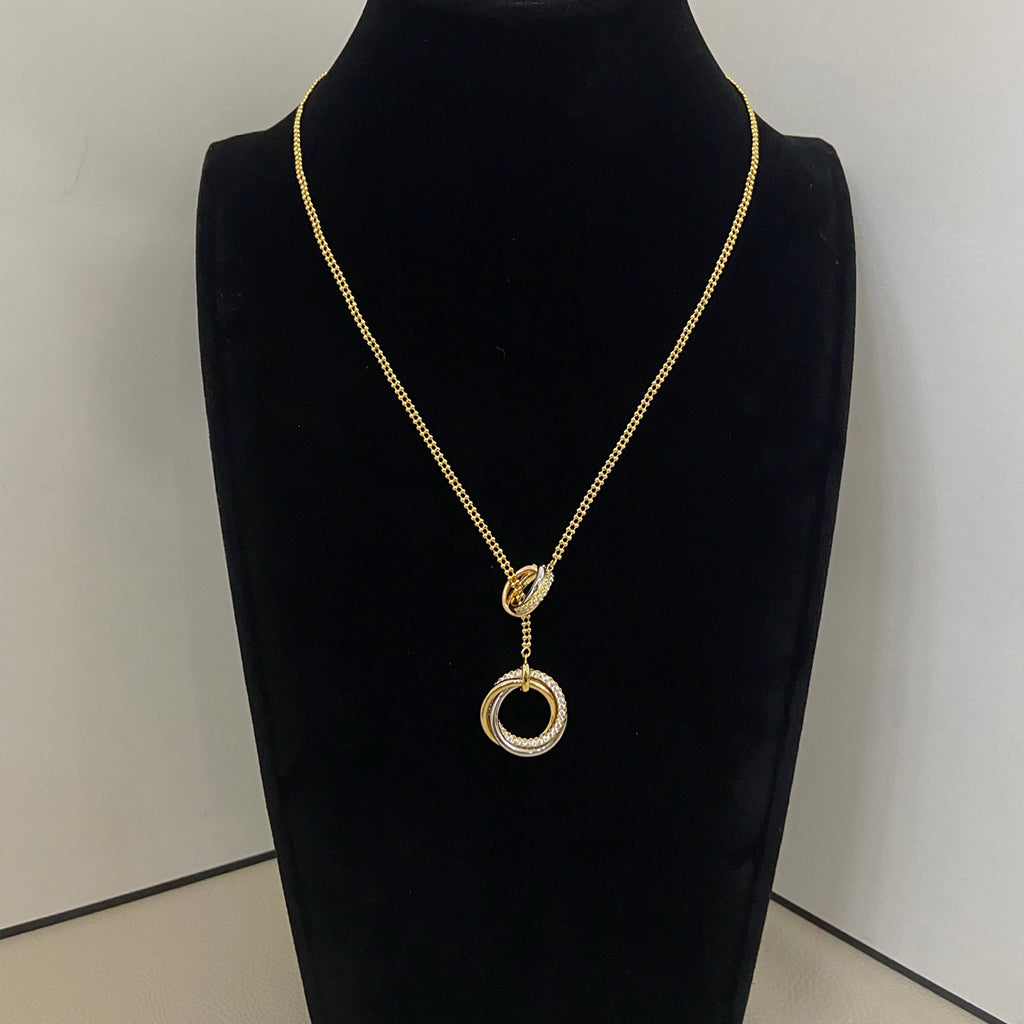 [Gaonasi Jewelry]TRINITY DIAMONDS NECKLACE