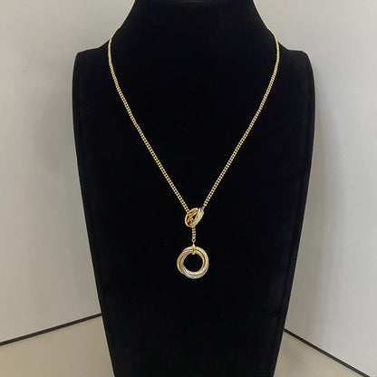 [Gaonasi Jewelry]TRINITY DIAMONDS NECKLACE