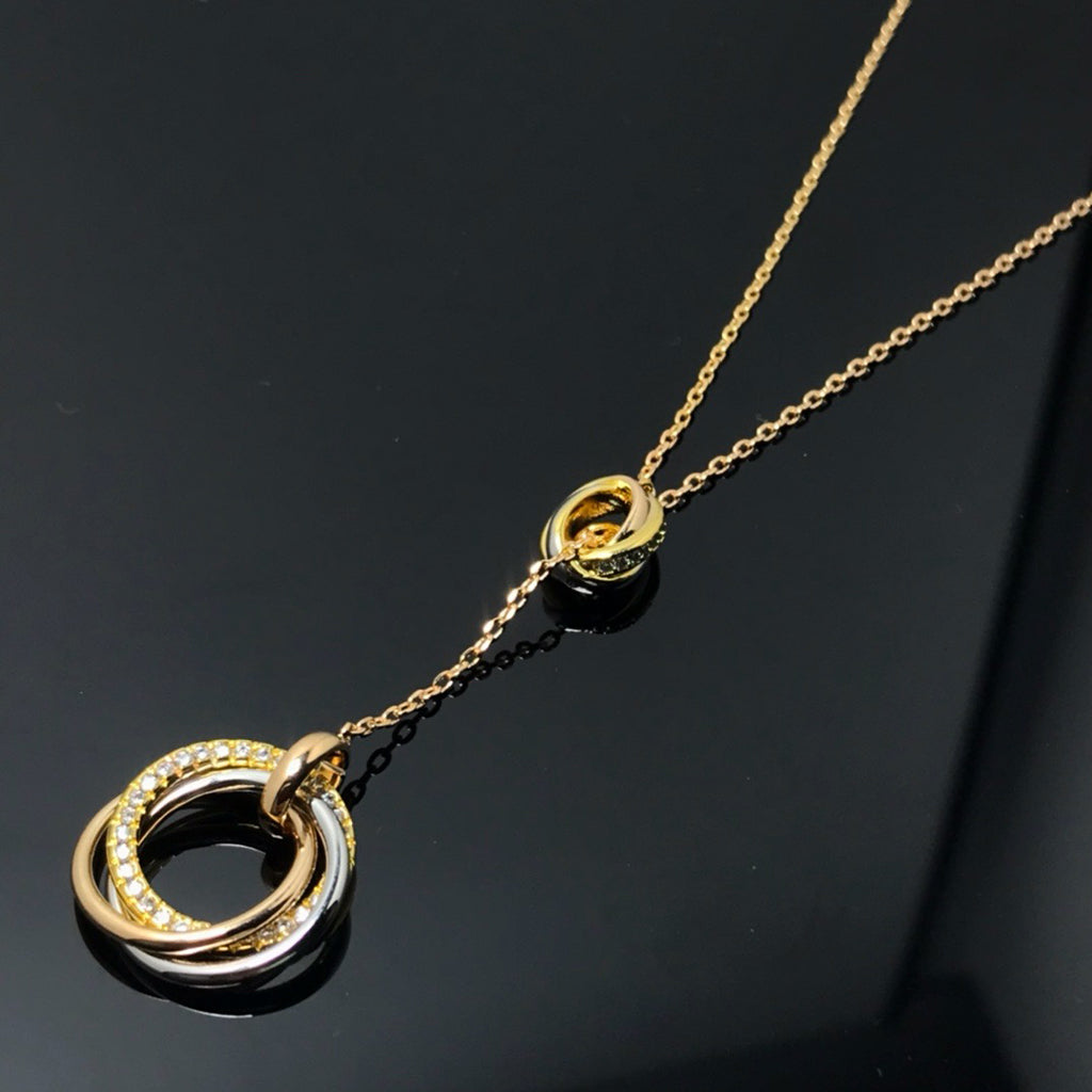 [Gaonasi Jewelry]TRINITY DIAMONDS NECKLACE
