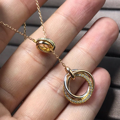 [Gaonasi Jewelry]TRINITY DIAMONDS NECKLACE
