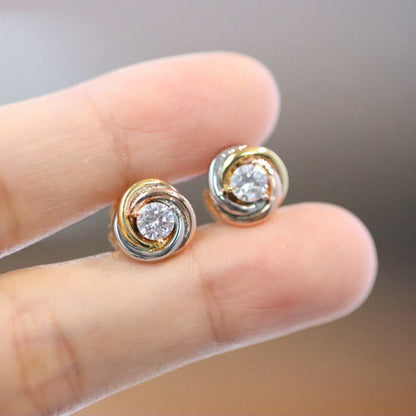 [Cadisa] TRINITY STUD DIAMOND EARRINGS