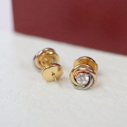[Cadisa] TRINITY STUD DIAMOND EARRINGS