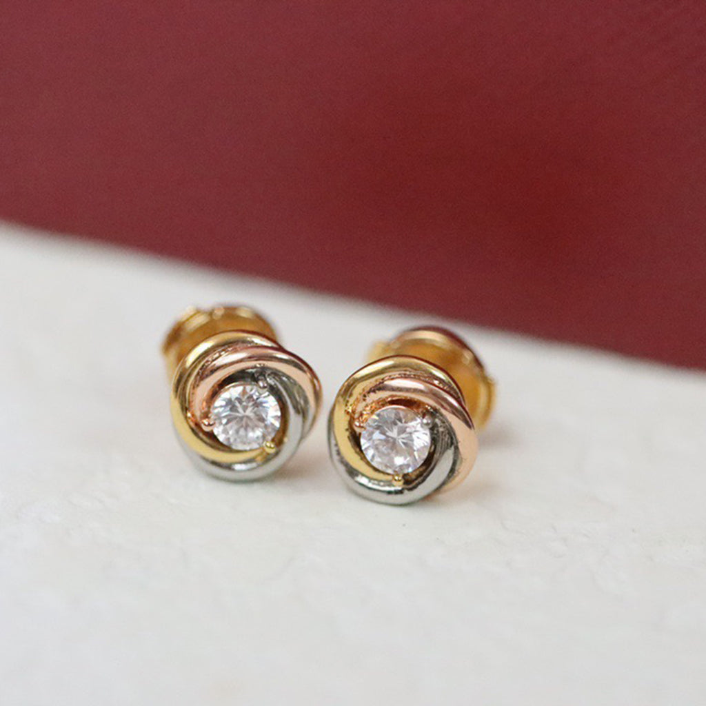 [Cadisa] TRINITY STUD DIAMOND EARRINGS