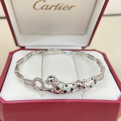 [Gaonasi Jewelry]PANTHERE HALF DIAMOND ON CHAIN BRACELET