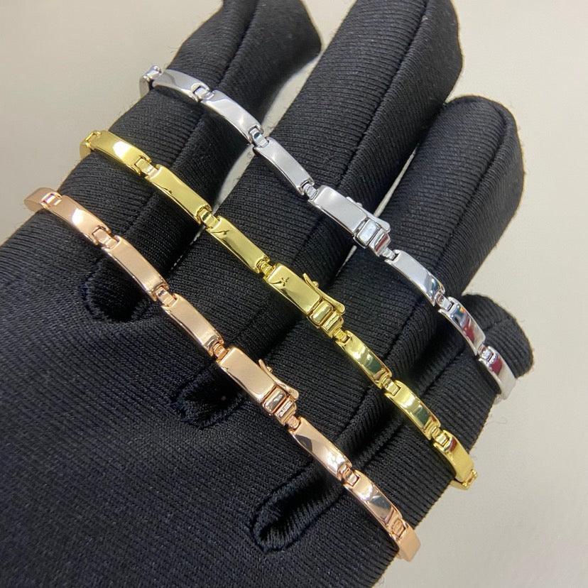 [Gaonasi Jewelry]PANTHERE HALF DIAMOND ON CHAIN BRACELET