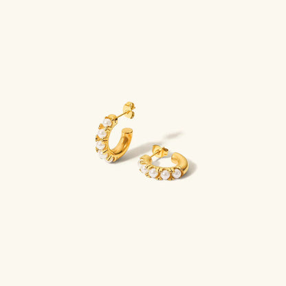 [Gaonasi]Irene Pearl Hoop Earrings