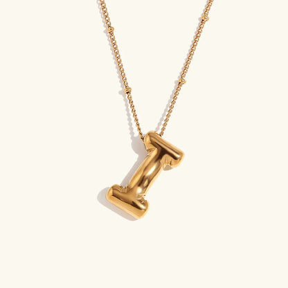 [Gaonasi]Balloon Gold Initial Necklace