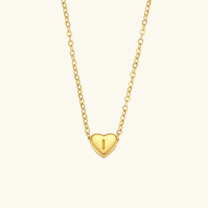 [Gaonasi]Heart Initial Gold Necklace