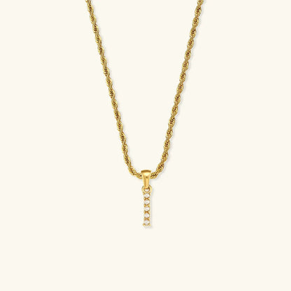 [Gaonasi]Elodie Initial Letter Pearl Necklace