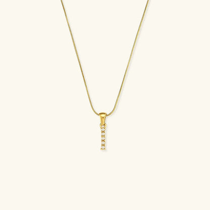 [Gaonasi]Augustine Initial Letter Pearl Necklace