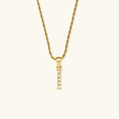 [Gaonasi]Maeve Letter Initial Diamond Necklace