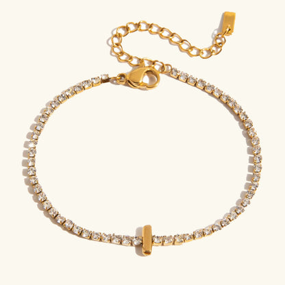 [Gaonasi]Avaria Bubble Letter Tennis Bracelet