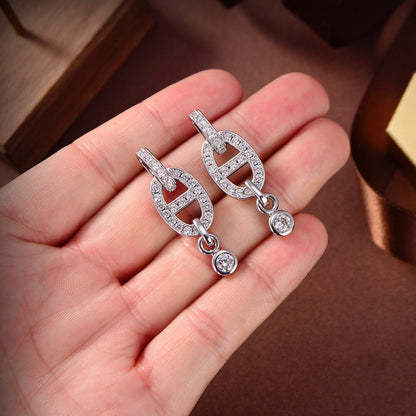 [Gaonasi]HM CHAINE DIAMOND EARRINGS