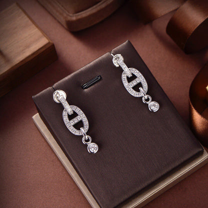 [Gaonasi]HM CHAINE DIAMOND EARRINGS