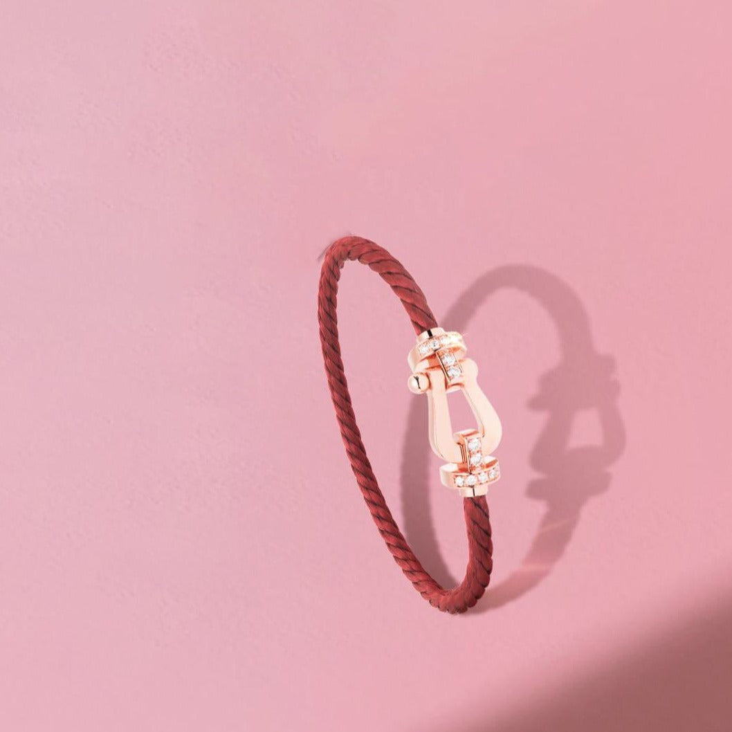 [Gaonasi]FORCE 10 HALF DIAMOND PINK GOLD RED CORDERI LARGE AND MEDIUM MODEL