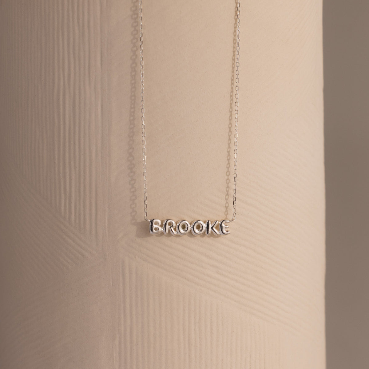 Tiny Bubble Name Necklace
