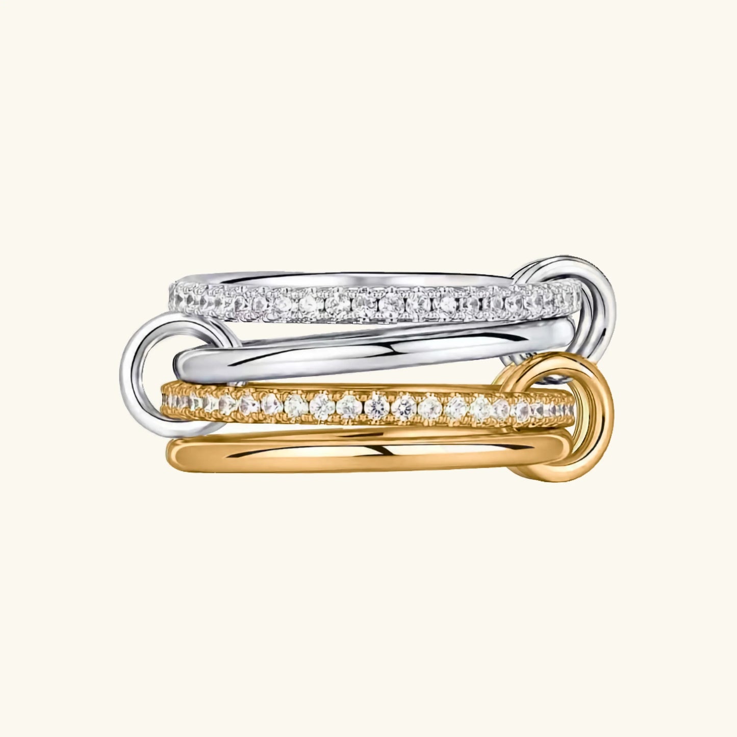 [Gaonasi]Ivy Stacked Diamond Ring