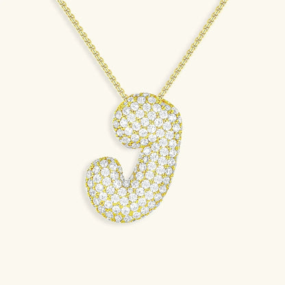 [Gaonasi]Bubble Initial Diamond Necklace