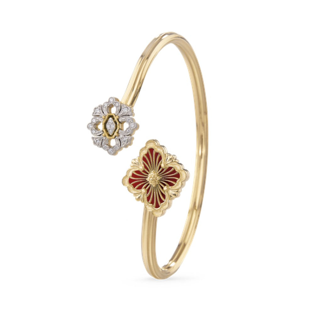 [Cadisa JEWELRY] OPERA TULLE  GOLD BRACELET WITH ENAMEL BACKGROUND