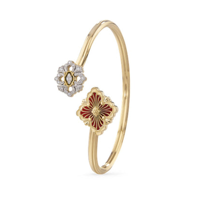 [Cadisa JEWELRY] OPERA TULLE  GOLD BRACELET WITH ENAMEL BACKGROUND