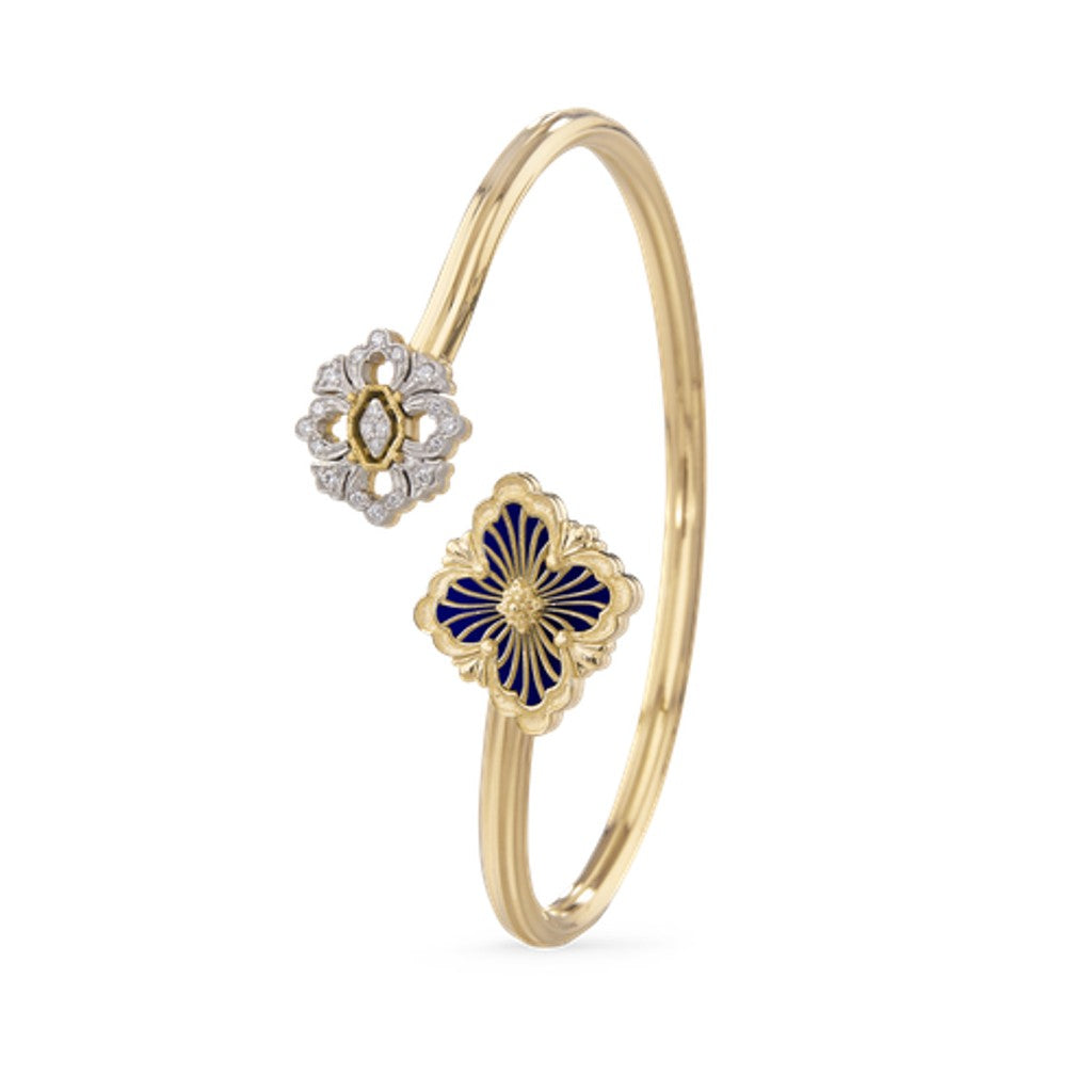 [Cadisa JEWELRY] OPERA TULLE  GOLD BRACELET WITH ENAMEL BACKGROUND