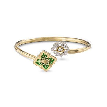 [Cadisa JEWELRY] OPERA TULLE  GOLD BRACELET WITH ENAMEL BACKGROUND