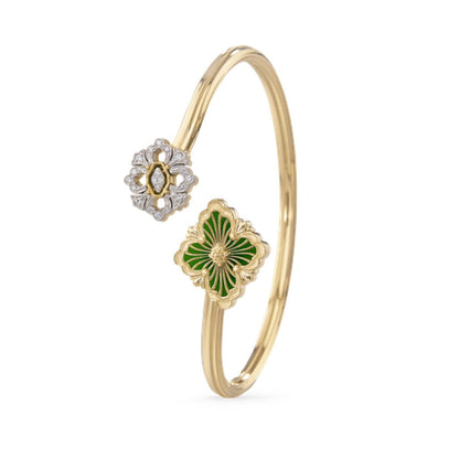 [Cadisa JEWELRY] OPERA TULLE  GOLD BRACELET WITH ENAMEL BACKGROUND