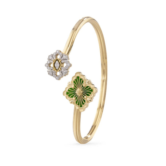 [Cadisa JEWELRY] OPERA TULLE  GOLD BRACELET WITH ENAMEL BACKGROUND