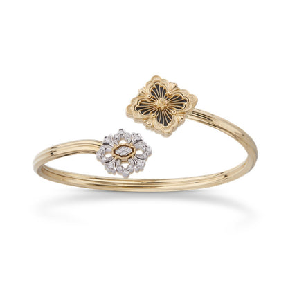 [Cadisa JEWELRY] OPERA TULLE  GOLD BRACELET WITH ENAMEL BACKGROUND
