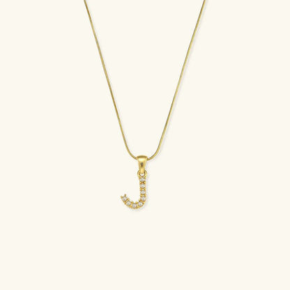 [Gaonasi]Augustine Initial Letter Pearl Necklace