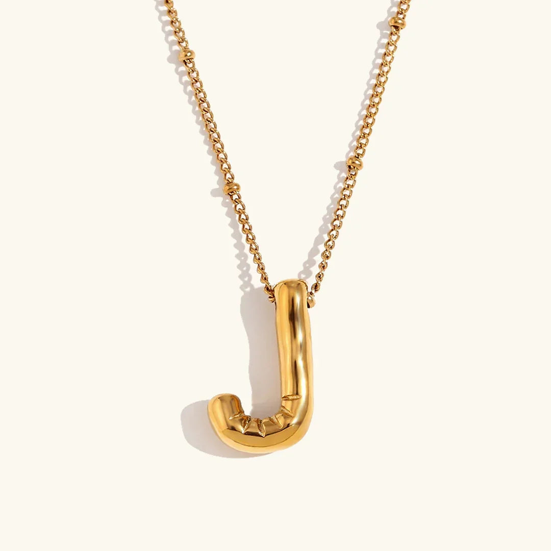 [Gaonasi]Balloon Gold Initial Necklace